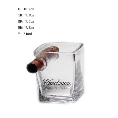 Rock Glass With Cigar Holder
