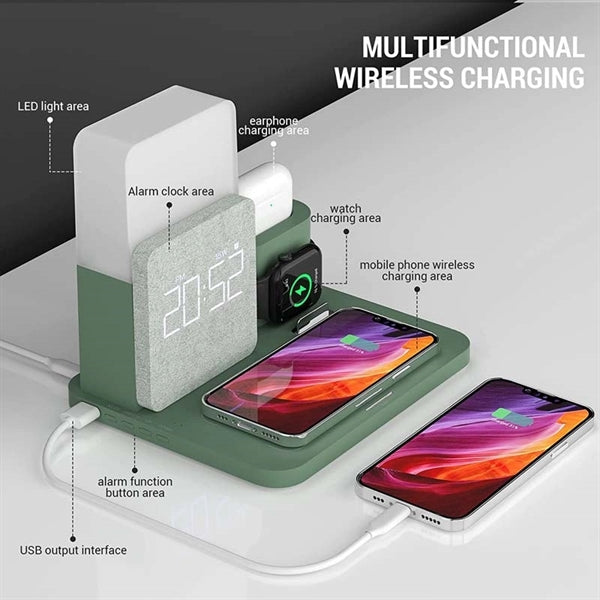 Wireless Charging Station with Lamp