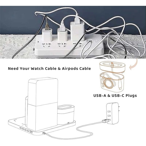 Wireless Charging Station with Lamp