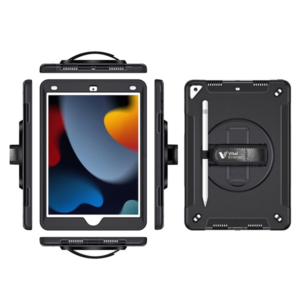 iPad 10.2" 2019 Rugged case with adjustable Hand Stp