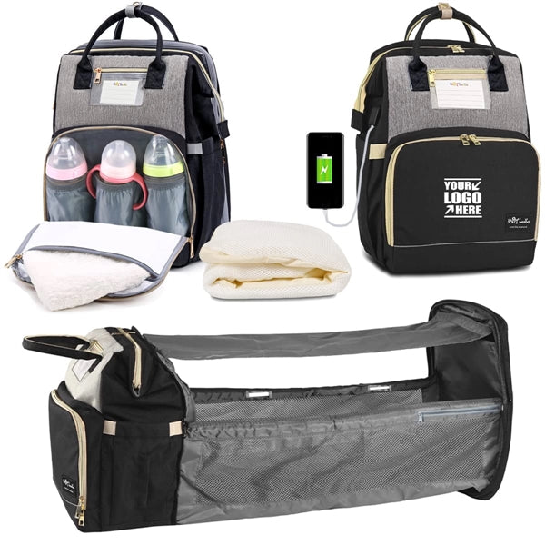 3 Insulated Bottle Warmer Diaper Bag With Usb Charge Port
