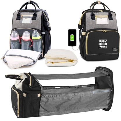 3 Insulated Bottle Warmer Diaper Bag With Usb Charge Port