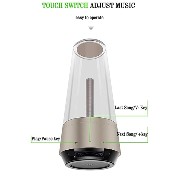 Wireless Bluetooth Speaker With Smart Candle Light