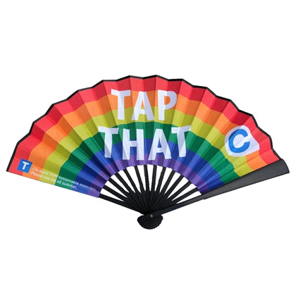 Full Color Custom Folding Hand Held Silk Fan