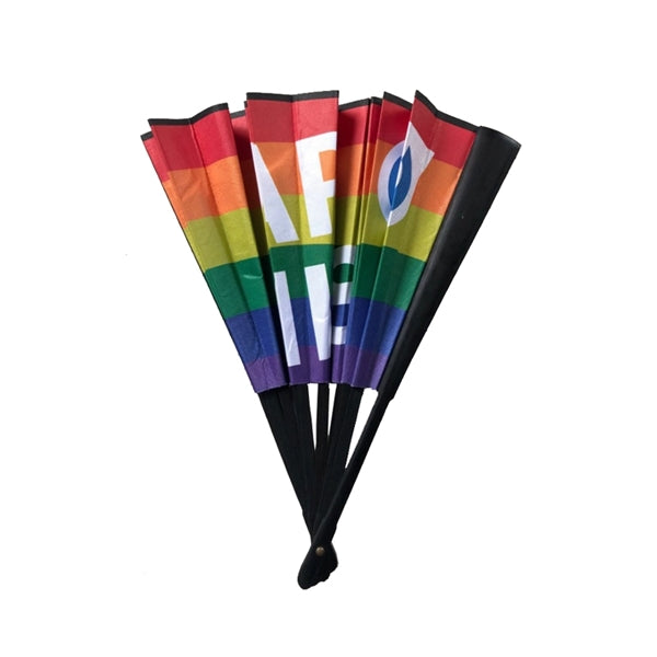 Full Color Custom Folding Hand Held Silk Fan