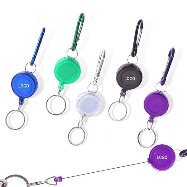 Recoil Retractable Reel Strap Clip Key Chain