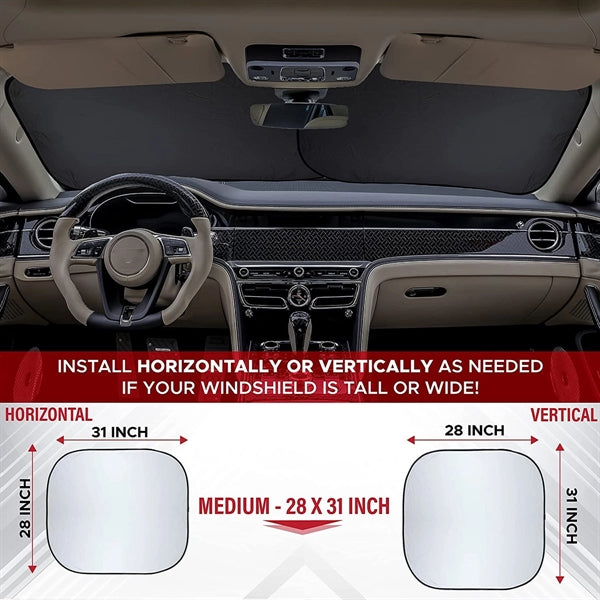 Windshield Sun Shade With Pouch