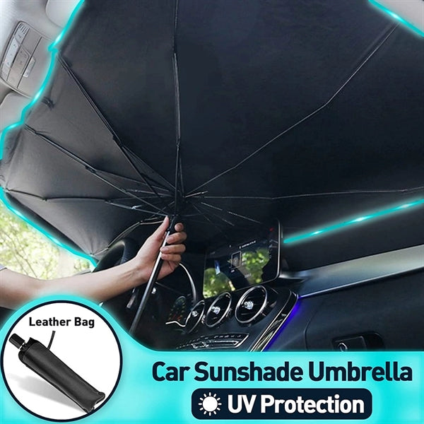 Car Windshield Sun Shade Umbrella With Storage Bag