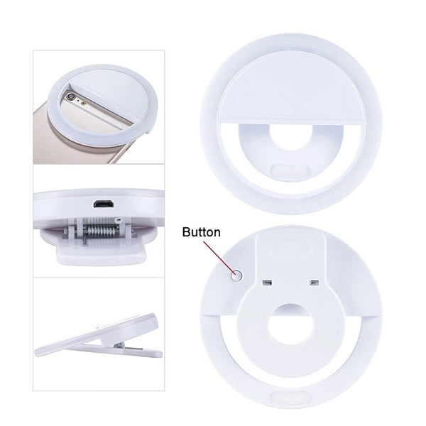 Rechargeable Portable Clip-On Selfie Fill Light