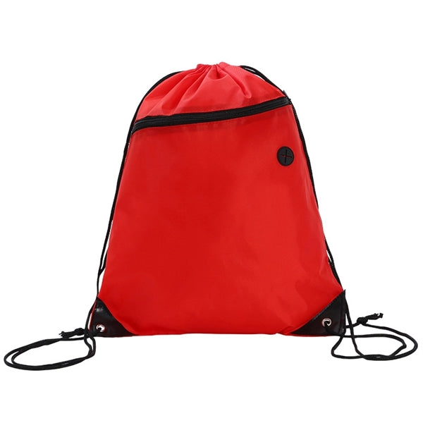 Drawstring Backpacks with Zipper Pocket