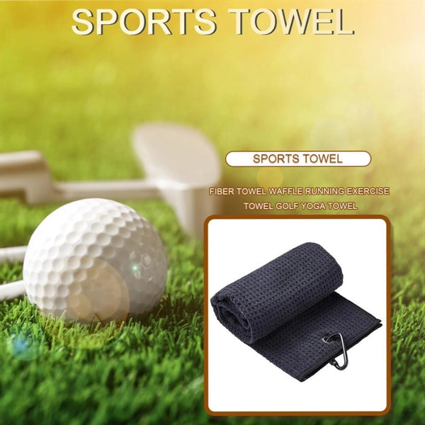 Microfiber Waffle Golf Towel