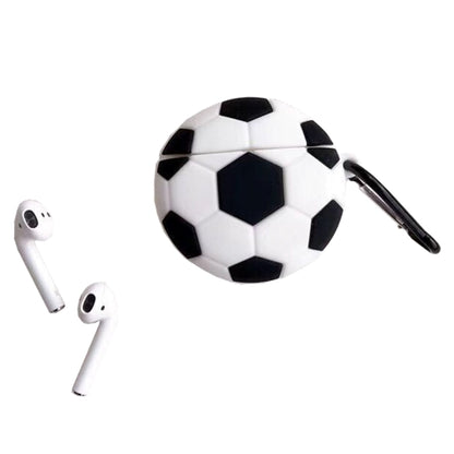 Silicone Soccer Earbuds Case with Keyring