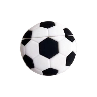 Silicone Soccer Earbuds Case with Keyring
