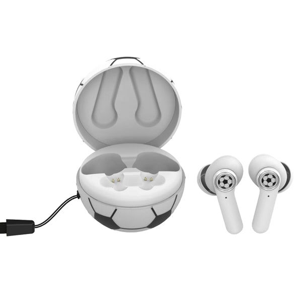 Soccer Style Wireless Earbuds & Charging Case Earphones