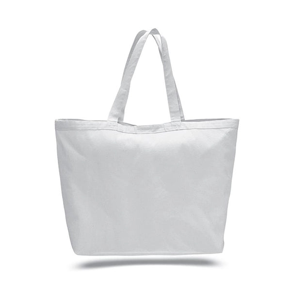 Large Heavy Canvas Tote Bags w/ Hook & Loop Closure 23x17x6