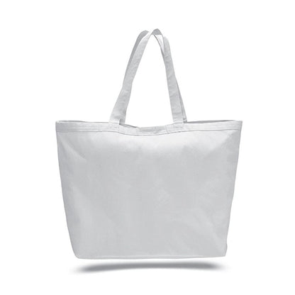Large Heavy Canvas Tote Bags w/ Hook & Loop Closure 23x17x6