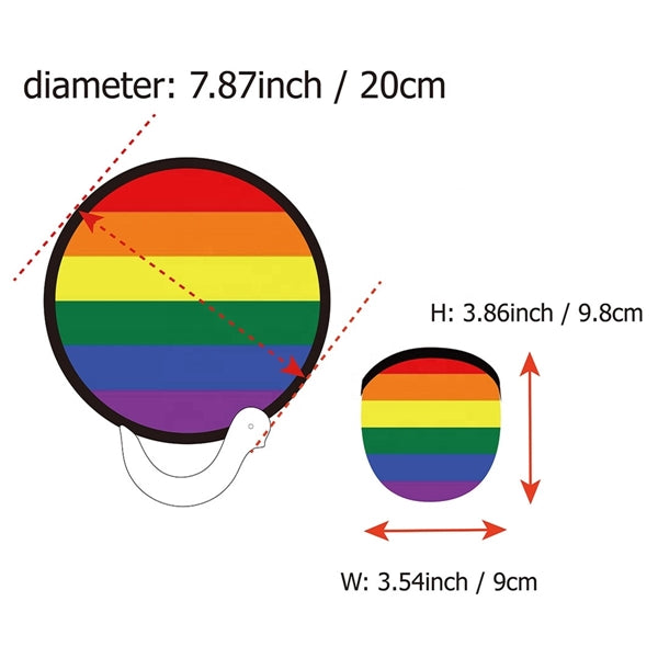 Collapsible Round Nylon Hand Fan With Custom Logo