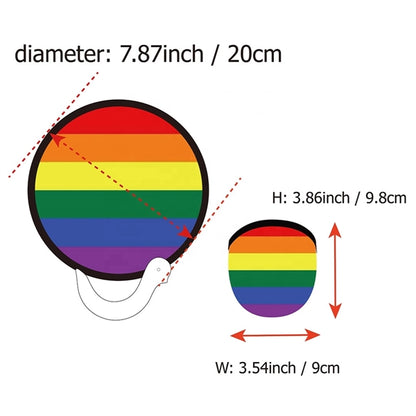 Collapsible Round Nylon Hand Fan With Custom Logo