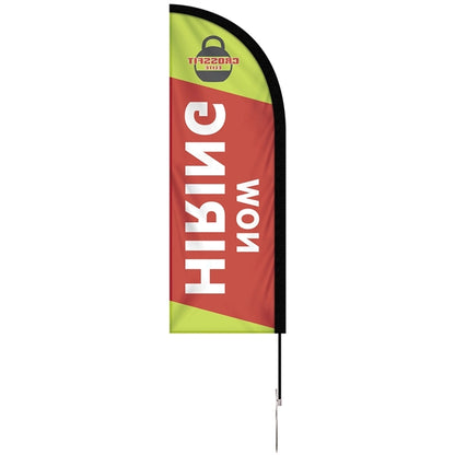 6' Single Reverse Portable Half Drop Banner w/ Hardware Set