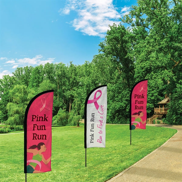 6' Single Reverse Portable Half Drop Banner w/ Hardware Set