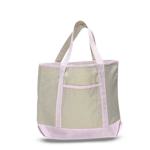Jumbo Size Heavy Canvas Deluxe Tote Bag w/ Gusset (22x16x6)