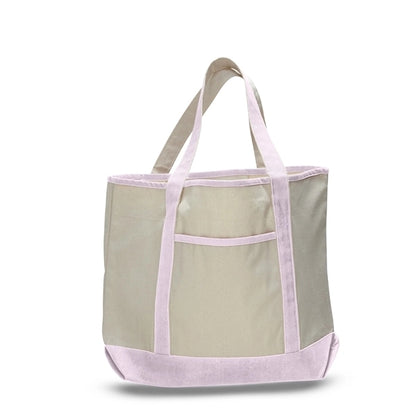 Jumbo Size Heavy Canvas Deluxe Tote Bag w/ Gusset (22x16x6)