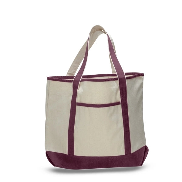 Jumbo Size Heavy Canvas Deluxe Tote Bag w/ Gusset (22x16x6)