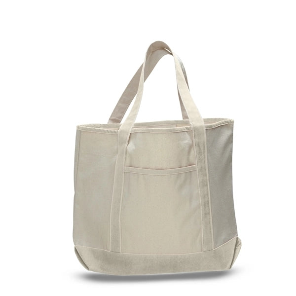Jumbo Size Heavy Canvas Deluxe Tote Bag w/ Gusset (22x16x6)