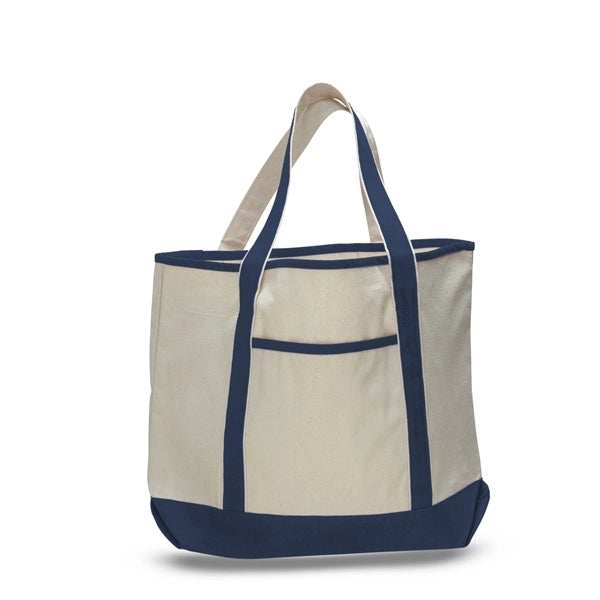 Jumbo Size Heavy Canvas Deluxe Tote Bag w/ Gusset (22x16x6)