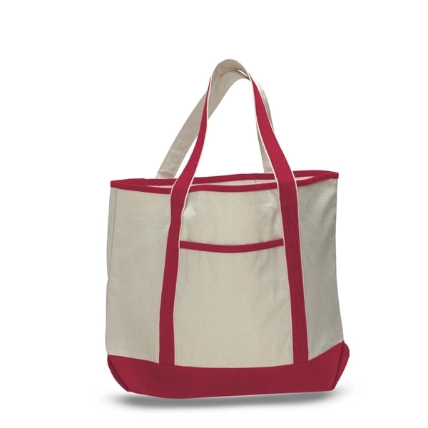 Jumbo Size Heavy Canvas Deluxe Tote Bag w/ Gusset (22x16x6)