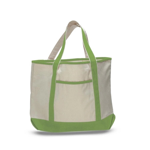Jumbo Size Heavy Canvas Deluxe Tote Bag w/ Gusset (22x16x6)