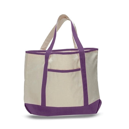 Jumbo Size Heavy Canvas Deluxe Tote Bag w/ Gusset (22x16x6)