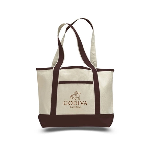 Small Heavy Canvas Deluxe Tote Bag W/ Gusset (18.5x12x5.5)