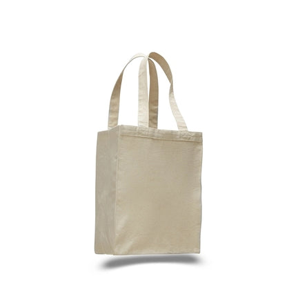 Canvas Gusset Shopping Tote Bag (10.5 x 14 x 5)