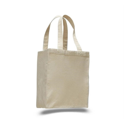 Canvas Gusset Shopping Tote Bag (10.5 x 14 x 5)