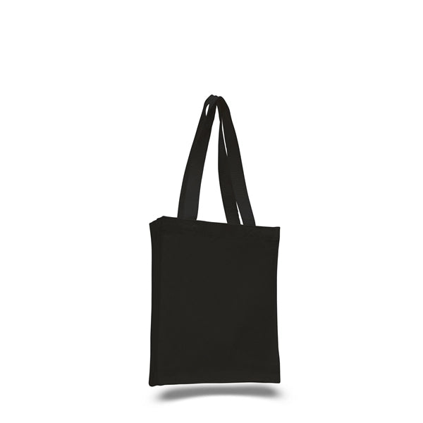 Canvas Book Bag with Gusset (10"W x 12"H x 3"D)