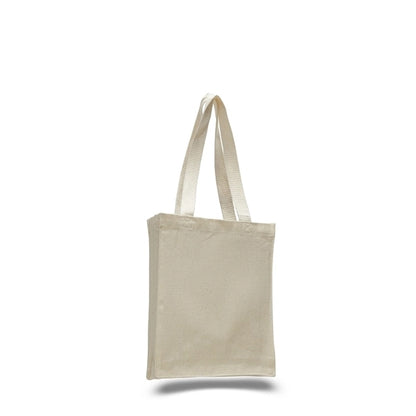 Canvas Book Bag with Gusset (10"W x 12"H x 3"D)