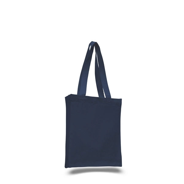 Canvas Book Bag with Gusset (10"W x 12"H x 3"D)