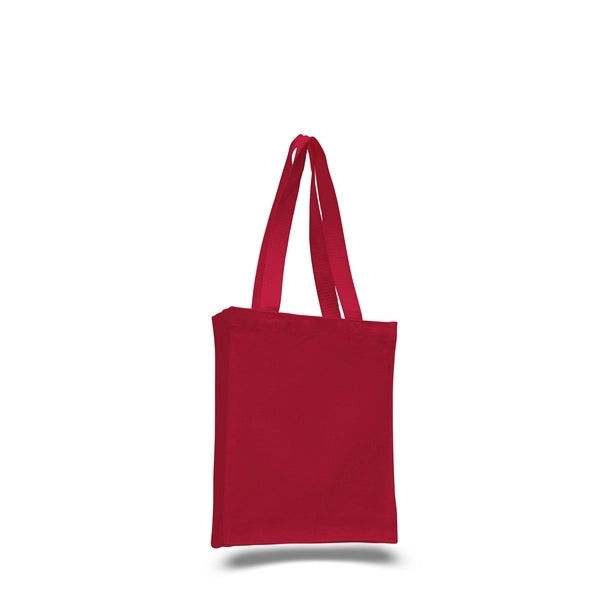 Canvas Book Bag with Gusset (10"W x 12"H x 3"D)