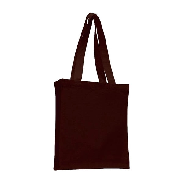 Canvas Book Bag with Gusset (10"W x 12"H x 3"D)