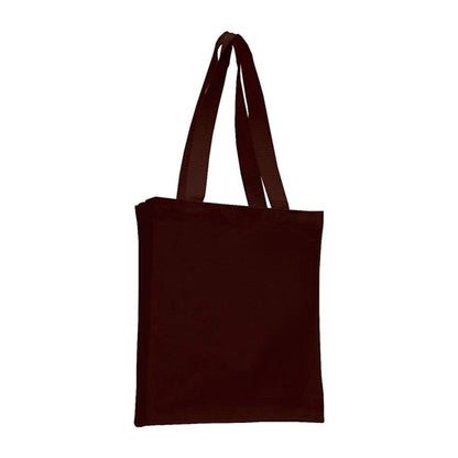 Canvas Book Bag with Gusset (10"W x 12"H x 3"D)