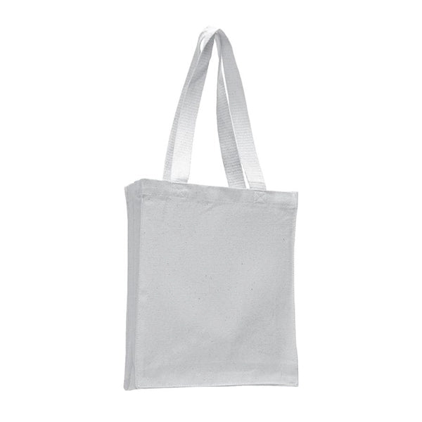 Canvas Book Bag with Gusset (10"W x 12"H x 3"D)