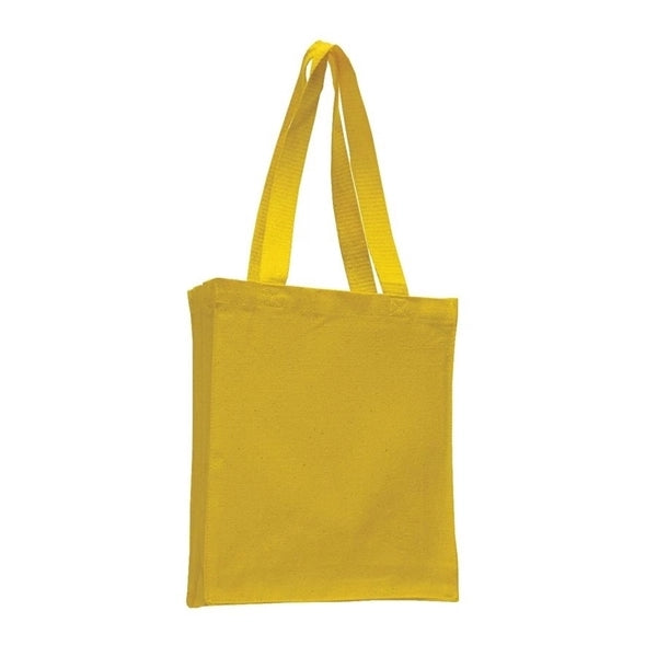 Canvas Book Bag with Gusset (10"W x 12"H x 3"D)