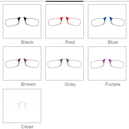 Legless Clamp Nose Reading Glasses With Case