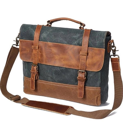 Canvas Leather Computer Laptop Bag