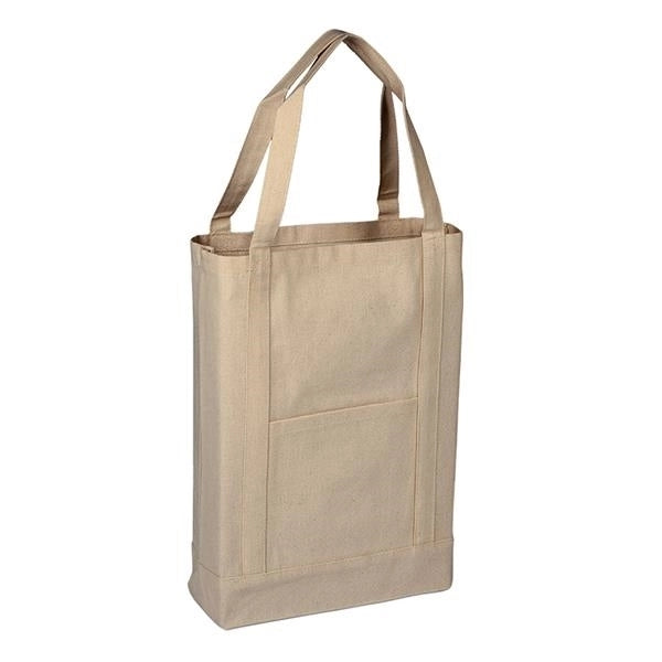 Two Tone Canvas Deluxe Tote (14 x 16 x 4)