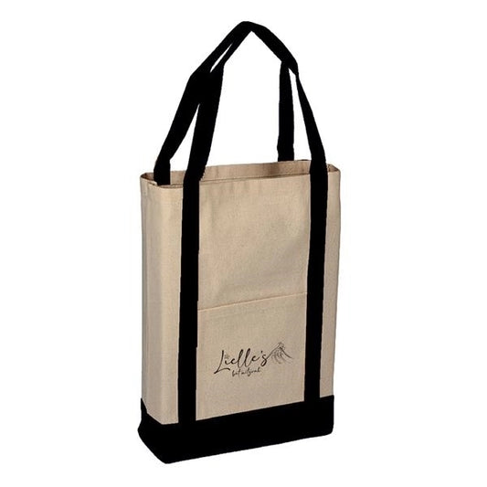 Two Tone Canvas Deluxe Tote (14 x 16 x 4)