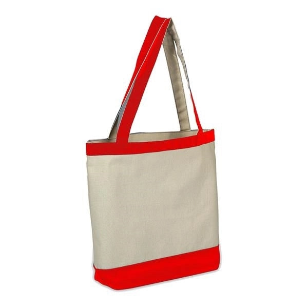 Canvas Color Accent Tote (16 x 14 x 4)