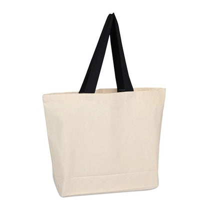 Beach Tote with Colored Handles (20 x 15 x 5)