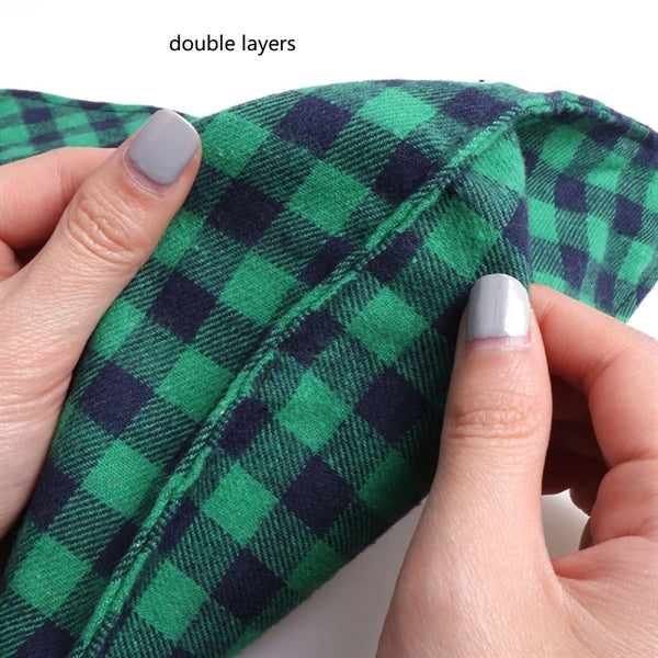 Plaid Dog Bandana Cotton Handkerchief Triangle Pets Scarf